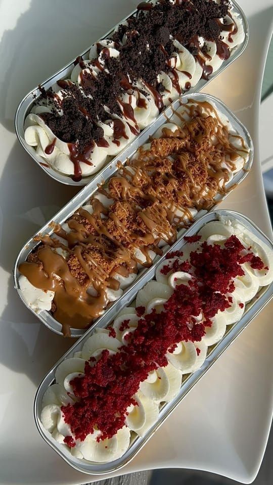 Trio of dessert trays